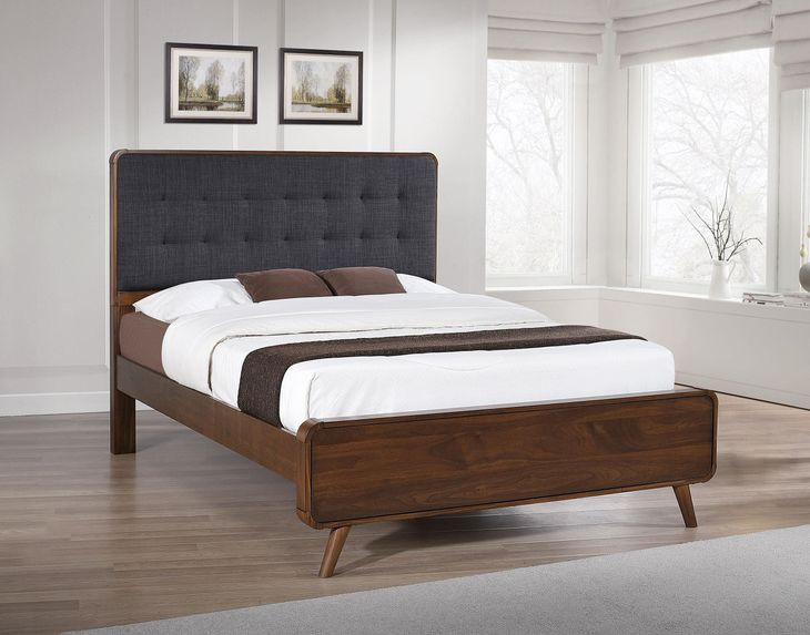 Robyn Dark Walnut Queen Panel Bed