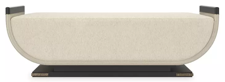 Crete Beige Upholstered Bed Bench