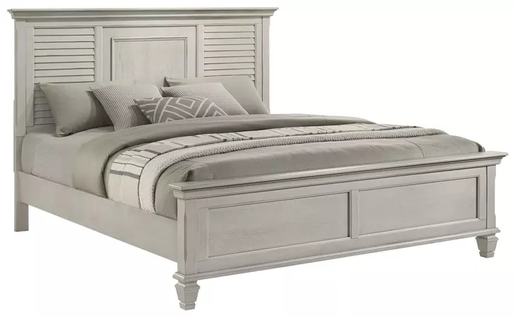 Franco Antique White King Panel Bed