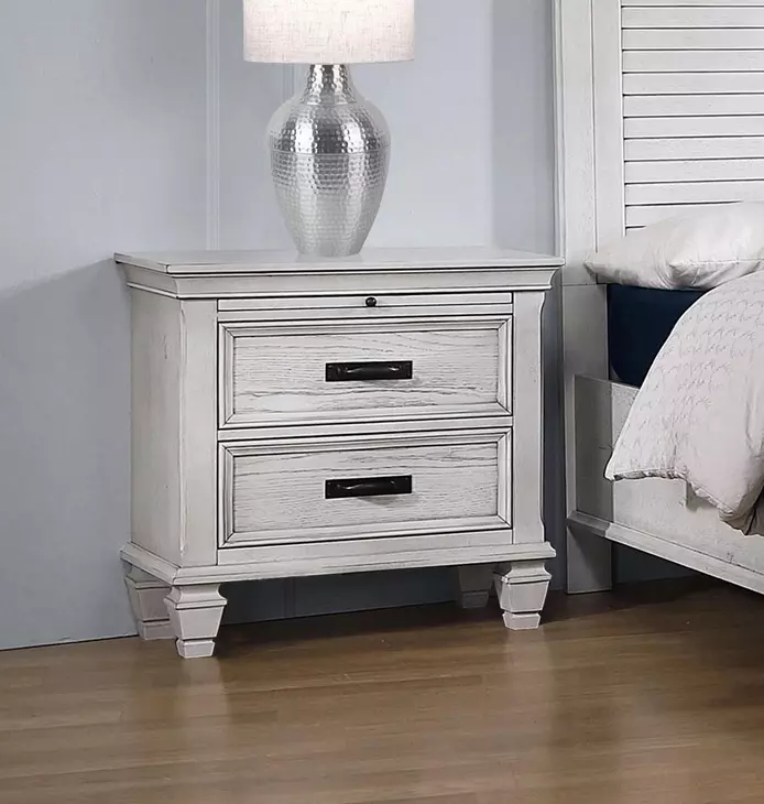 Franco Antique White Nightstand