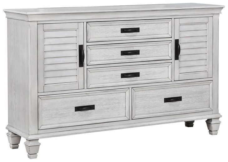 Franco Antique White Dresser