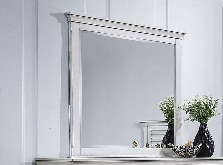 Franco Antique White Mirror