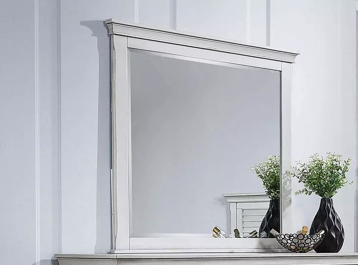 Franco Antique White Mirror