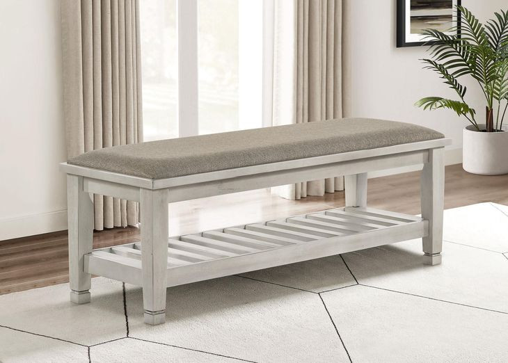 Franco Antique White Bench