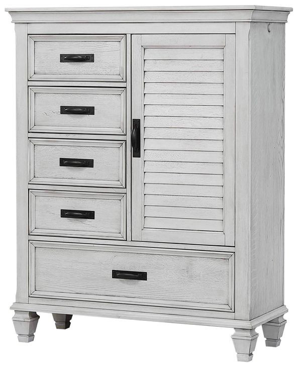 Franco Antique White Mans Door Chest