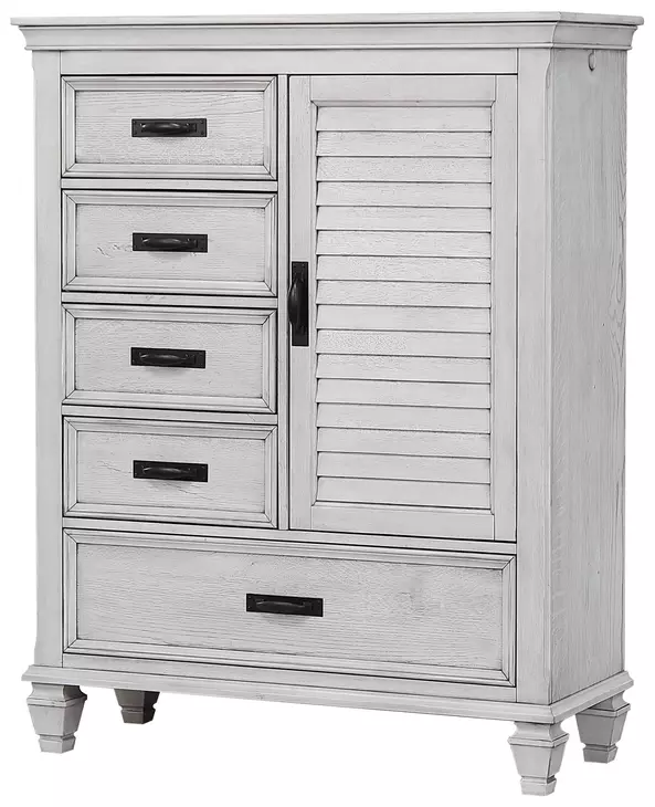 Franco Antique White Mans Door Chest
