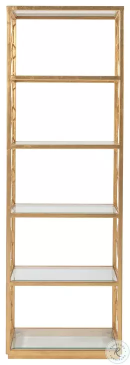 Metal Designs Gold Leaf Honeycomb Slim Etagere