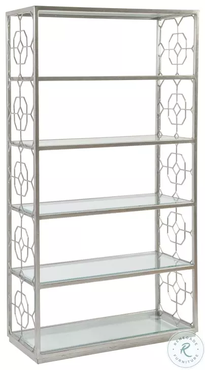 Metal Designs Silver Leaf Honeycomb Etagere