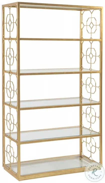 Metal Designs Gold Leaf Honeycomb Etagere