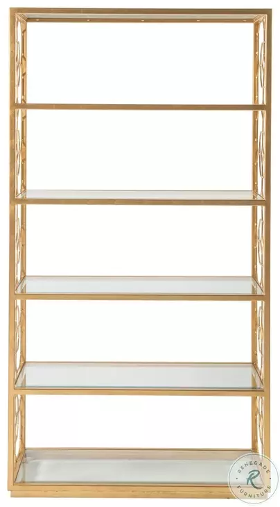 Metal Designs Gold Leaf Honeycomb Etagere