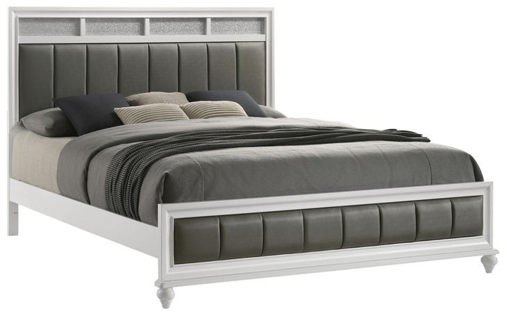 Barzini White King Panel Bed