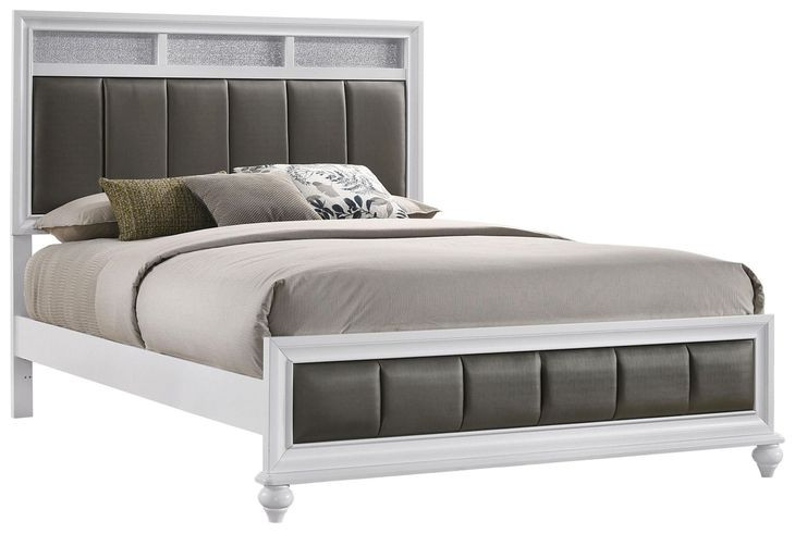 Barzini White Queen Panel Bed