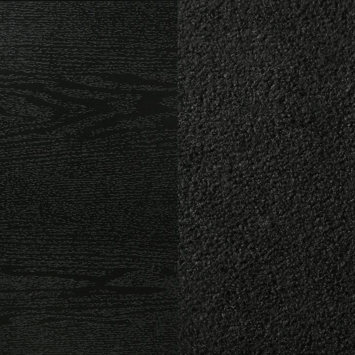 Miranda Black Queen Upholstered Panel Bed