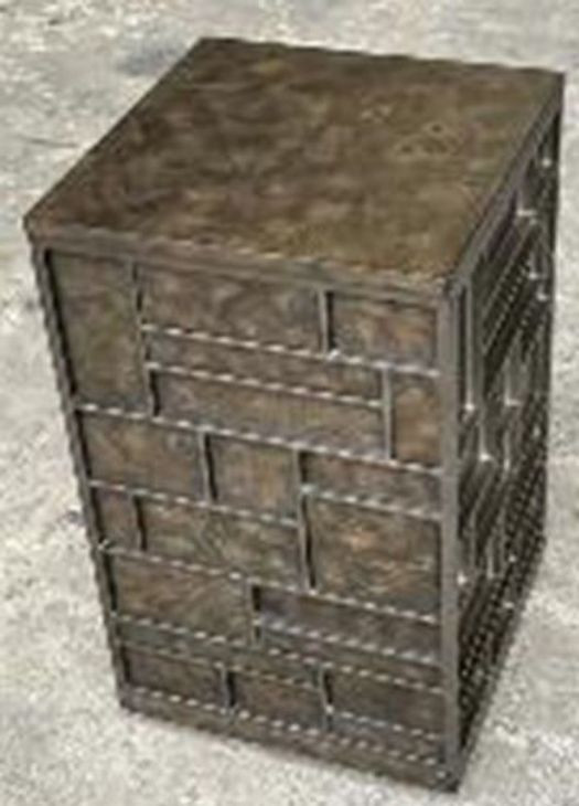 Hidden Treasures Medium Stain Square Put Together Accent Table