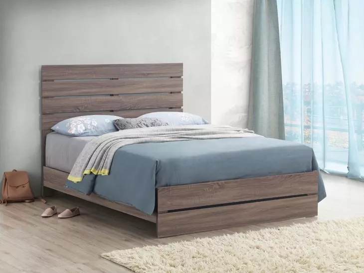 Brantford Barrel Oak Queen Panel Bed