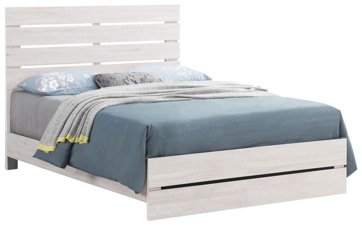 Brantford Coastal White King Panel Bed