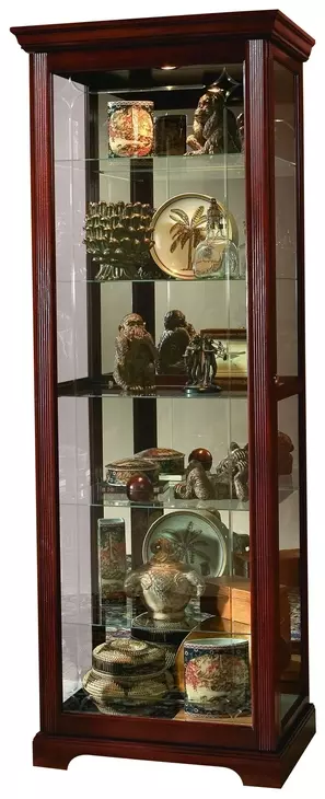 Victorian Cherry Two Way Sliding Door Curio