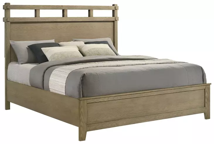 Hazlewood Vineyard Oak King Panel Bed