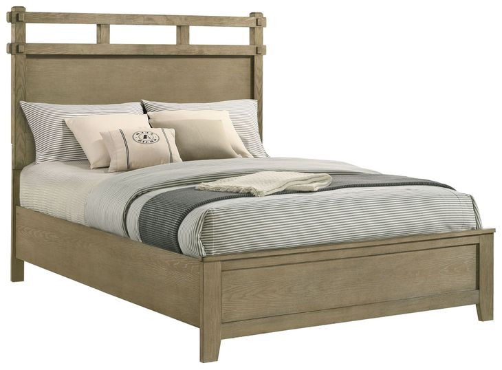 Hazlewood Vineyard Oak Queen Panel Bed
