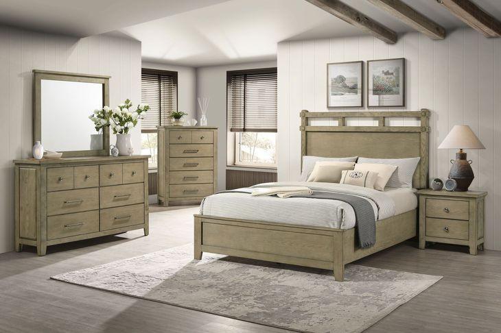 Hazlewood Vineyard Oak Panel Bedroom Set