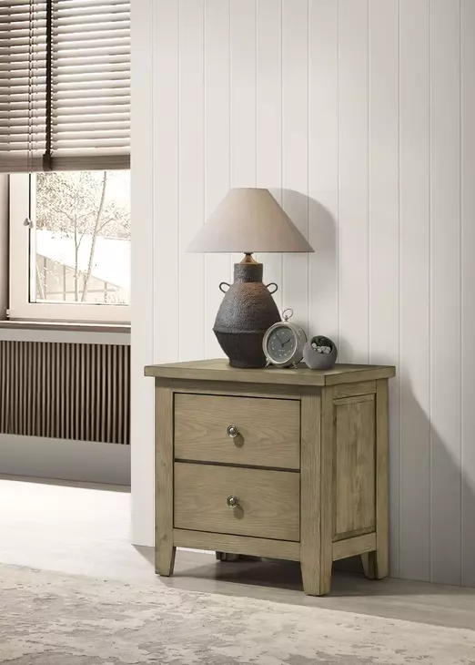Hazlewood Vineyard Oak 2 Drawer Nightstand