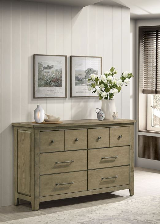 Hazlewood Vineyard Oak 6 Drawer Dresser