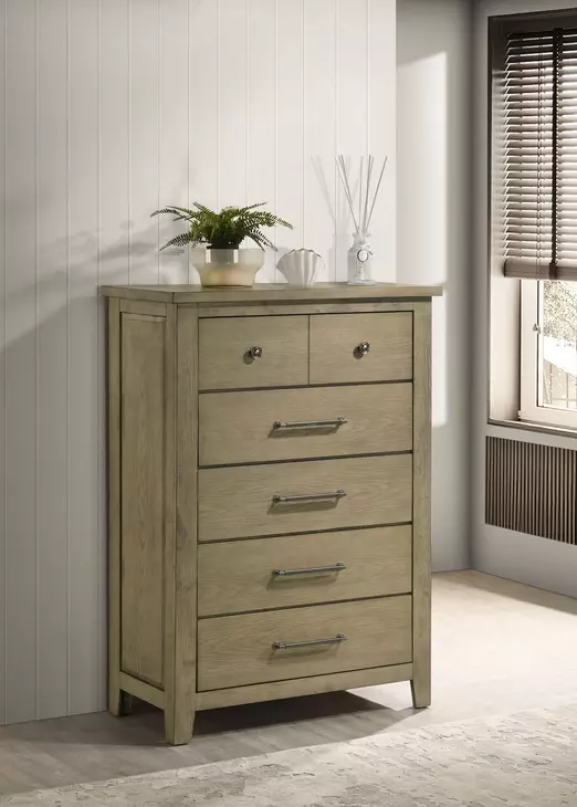 Hazlewood Vineyard Oak 5 Drawer Chest