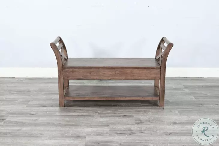 Golden Hearth Buckskin 48" Accent Storage Bench