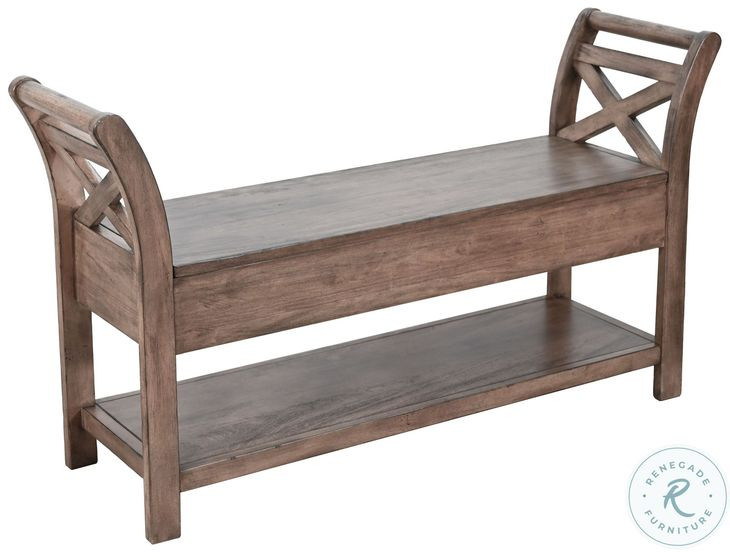 Golden Hearth Buckskin 48" Accent Storage Bench