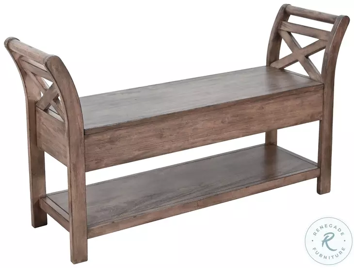 Golden Hearth Buckskin 48" Accent Storage Bench