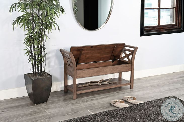 Golden Hearth Buckskin 48" Accent Storage Bench