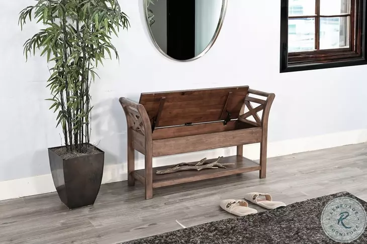 Golden Hearth Buckskin 48" Accent Storage Bench