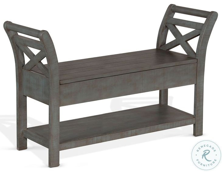 Haven Little Boy Blue 48" Accent Bench with Storage