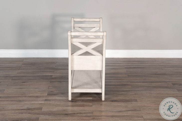 Willow Nest Marble White 36" Accent Bench with Storage