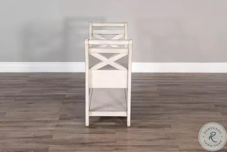 Willow Nest Marble White 36" Accent Bench with Storage