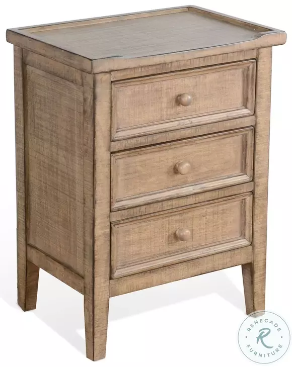Seabright Natural Rectangular End Table with Drawer