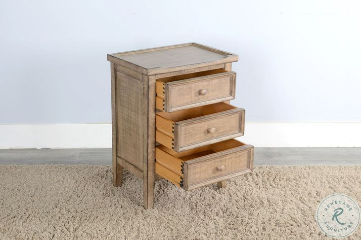 Seabright Natural Rectangular End Table with Drawer
