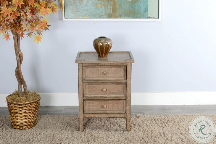 Seabright Natural Rectangular End Table with Drawer