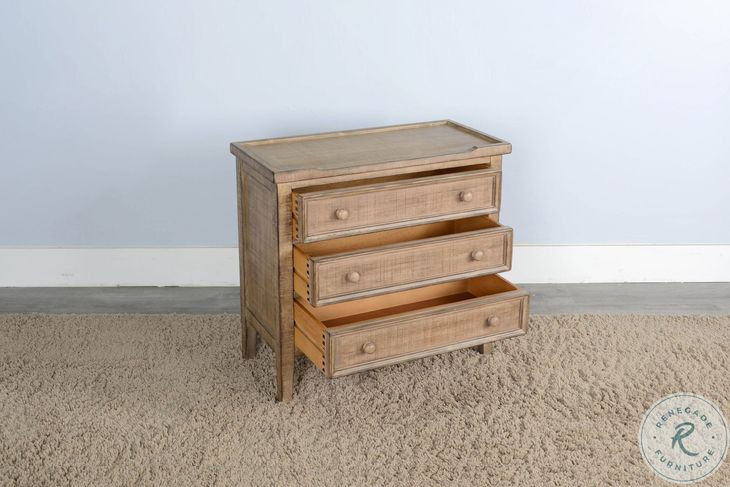 Hearthwood Haven Beach Pebble 3 Drawer Side Chest