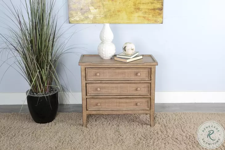 Hearthwood Haven Beach Pebble 3 Drawer Side Chest