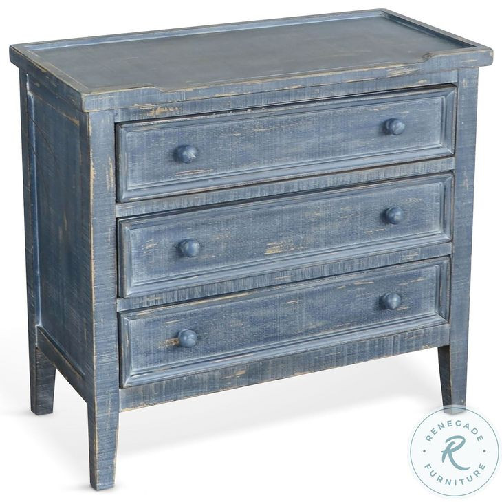 Seabright Blue 3 Drawer Chest
