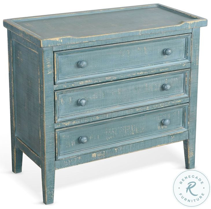 Seabright Green 3 Drawer Chest