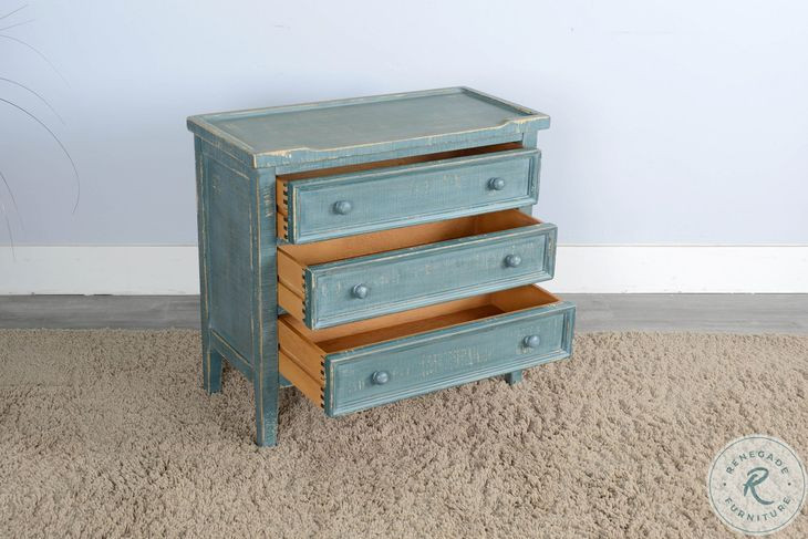 Seabright Green 3 Drawer Chest