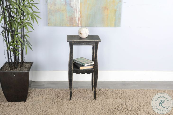 Seabright Black Rectangular End Table