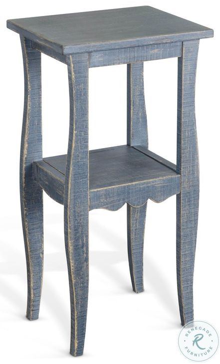 Seabright Blue Rectangular End Table