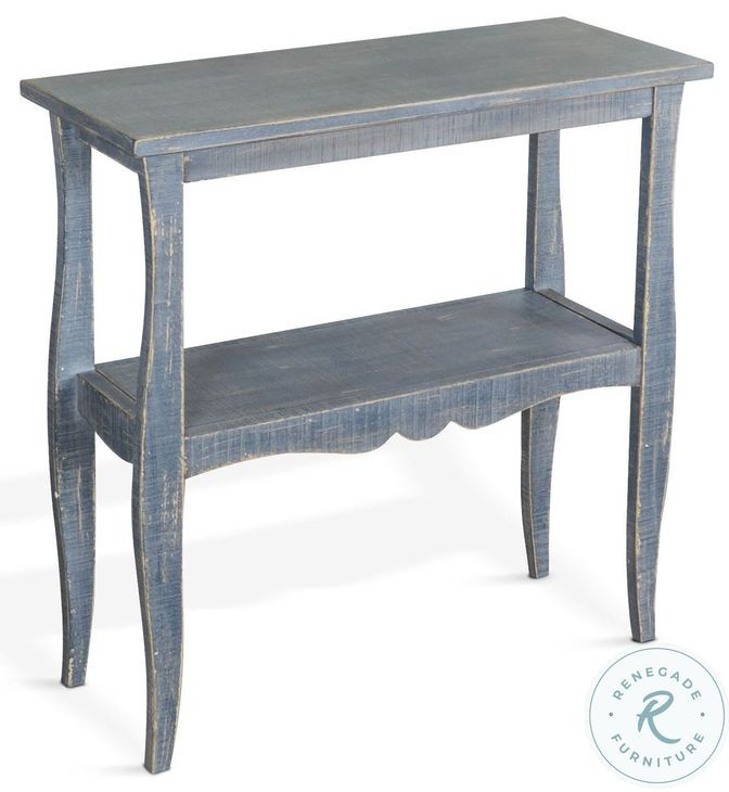 Seabright Blue Rectangular Side Table