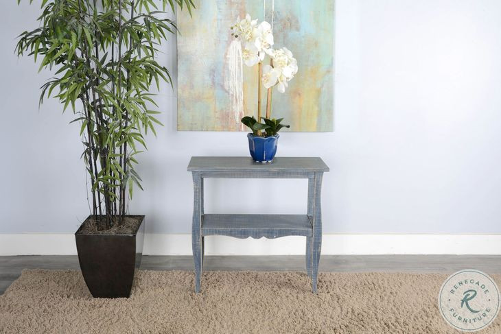 Seabright Blue Rectangular Side Table