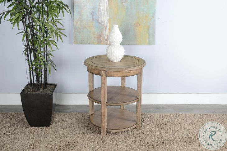 Seabright Beach Pebble Round Side Table