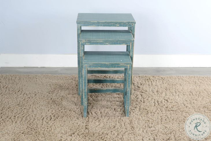 Seabright Green Square Nesting Table