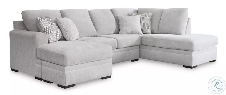 Gabyleigh Nickel 2 Piece Performance Fabric Sectional with RAF Chaise